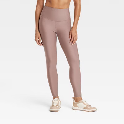 Women's Effortless Support High-Rise 7/8 Leggings - All In Motion™ Light Brown XXL | Target
