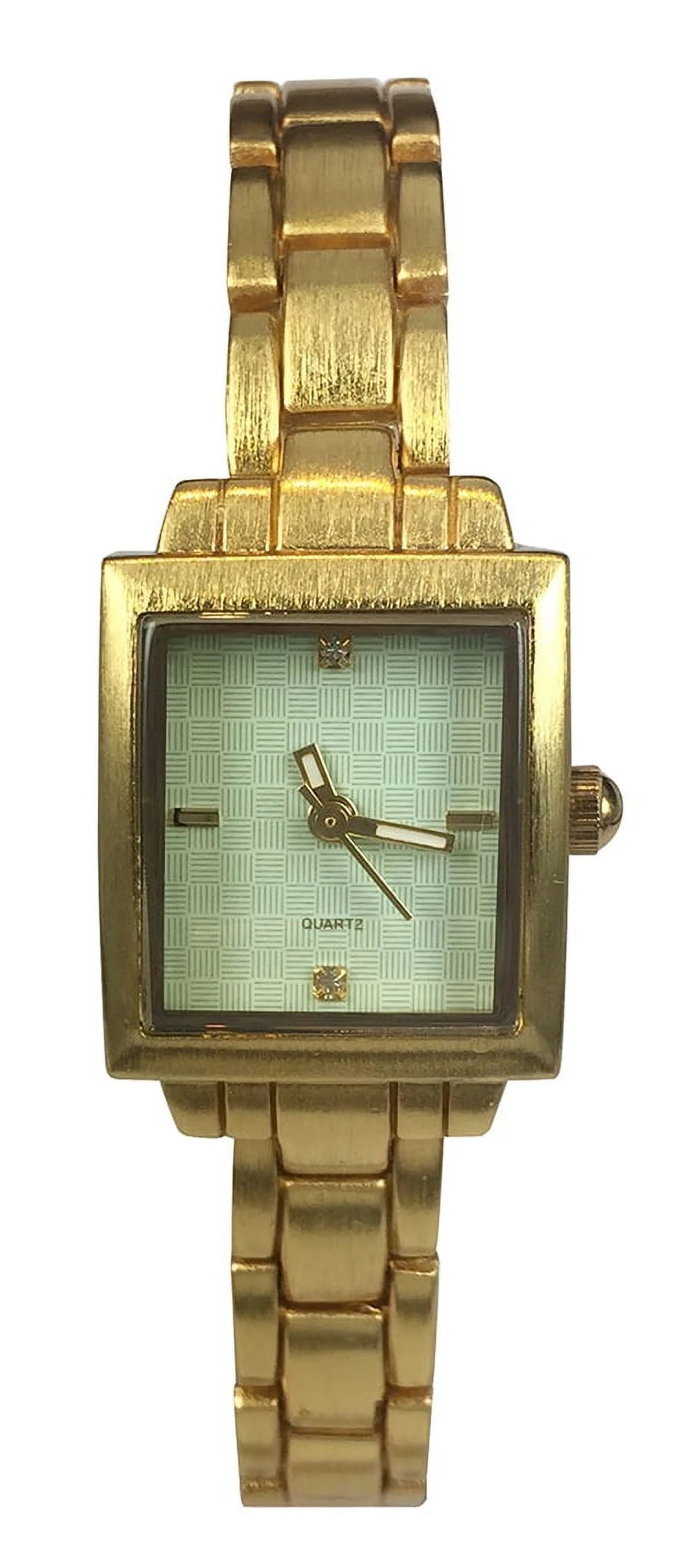 Time and Tru Ladies Analog Gold Plated Bracelet Tank Wristwatch | Walmart (US)