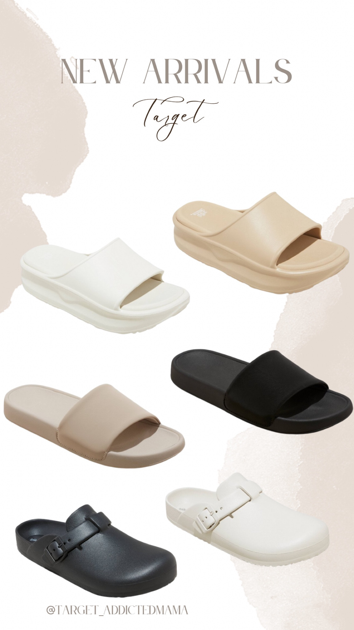 New shoe arrivals from Target
Women’s slides 
Causal everyday slides
Clogs and platform sandals



#LTKU #LTKstyletip #LTKshoecrush