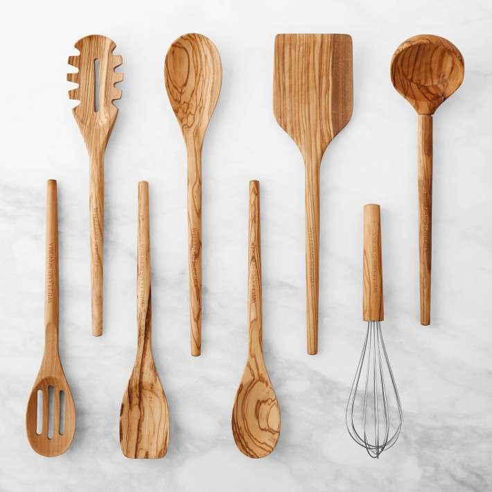Williams Sonoma Ultimate Wood Utensil Set of 8, Olivewood | Williams-Sonoma