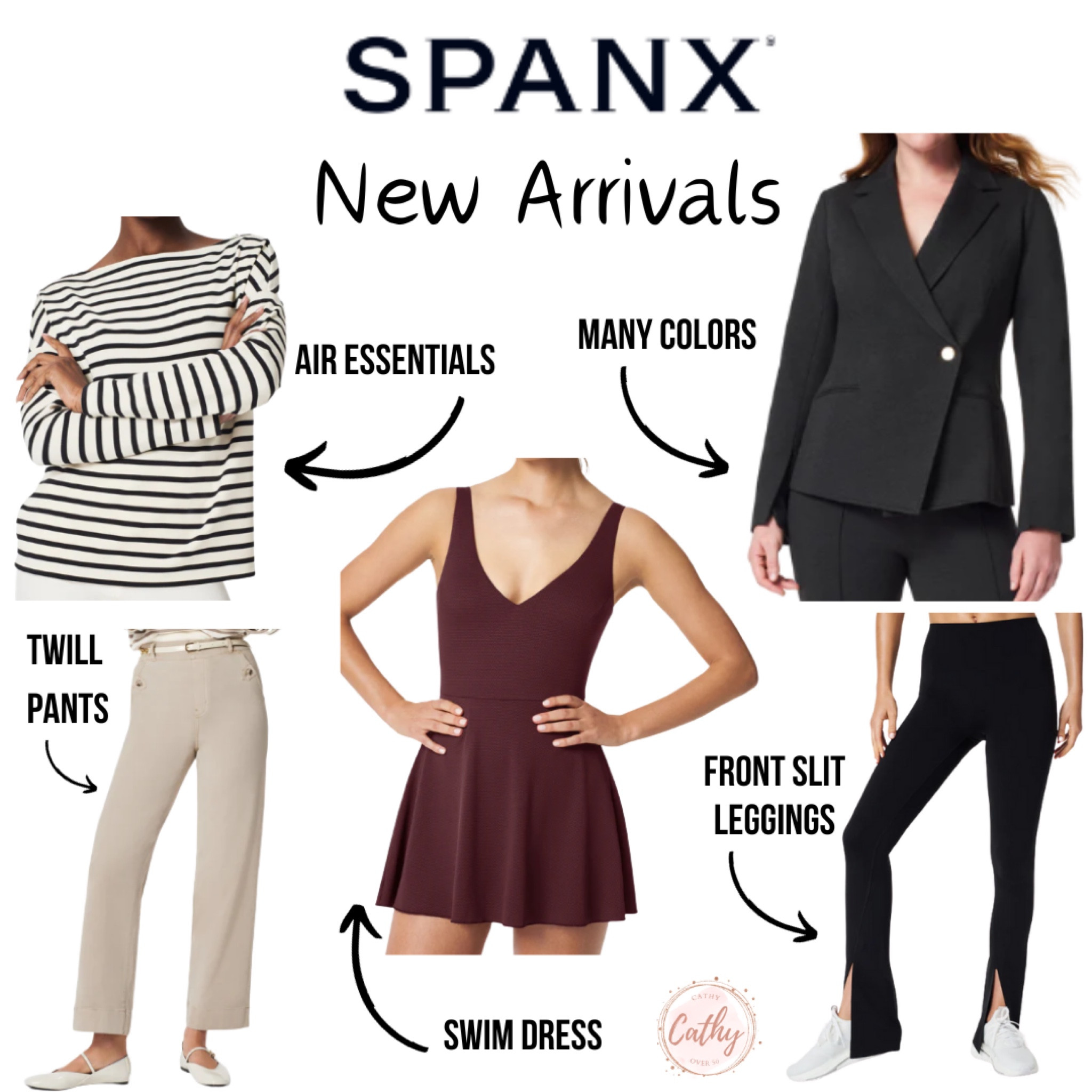 OMG, I'm so excited to see so many new arrivals at Spanx!! There is a new blazer, some fun Air Essentials Tops, bathing suits and so many more interesting pieces!! I picked five of my favorites!
Air Essentials Stripped Top
Asymmetrical Blazer
Twill Pants
Swim Dress
Front Slit Leggings
#spanx #springclothes #blazers #airessentials #petitefashion #plussize #over50
 

#LTKswim #LTKplussize #LTKover40