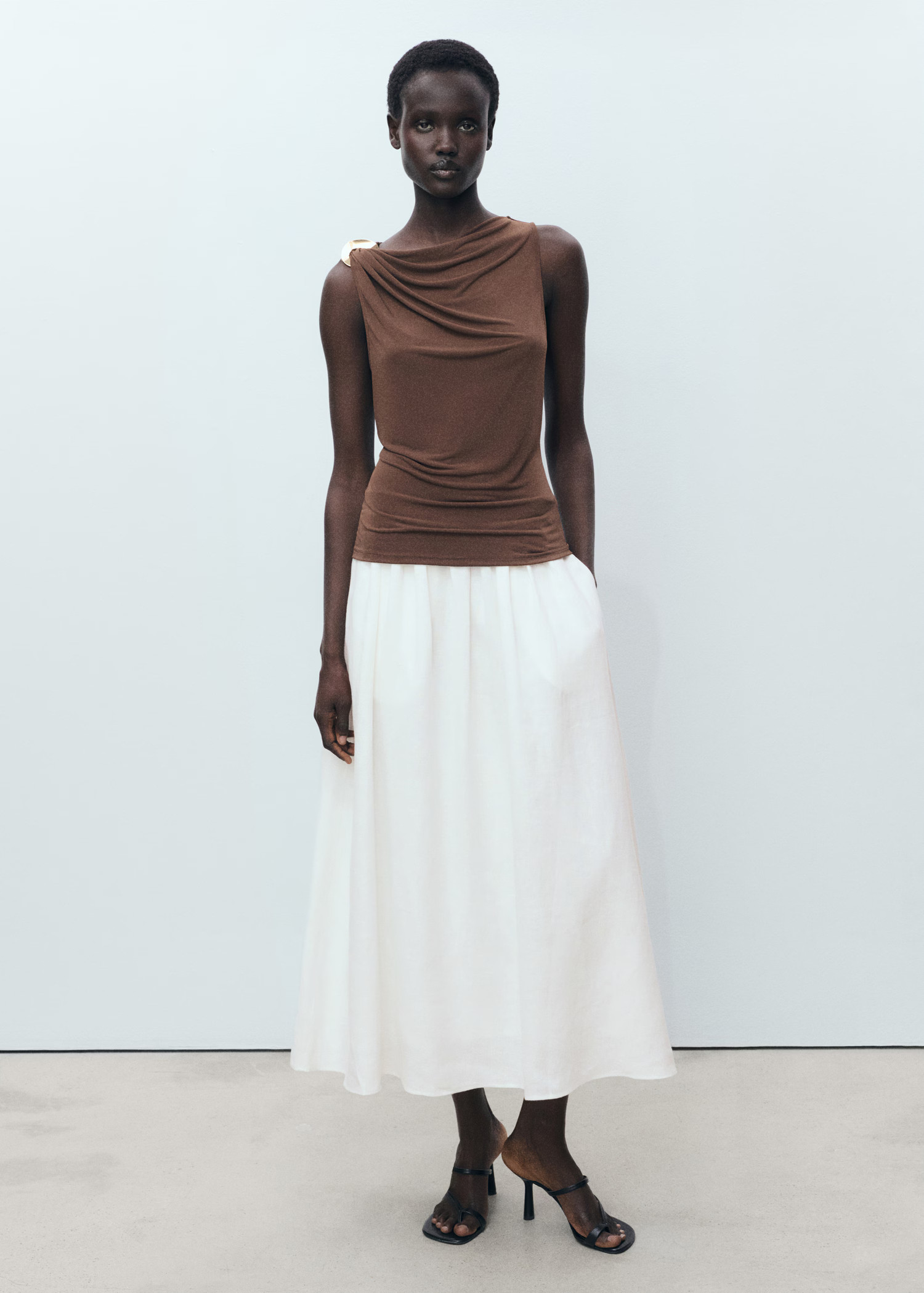 Flared linen skirt - Women | MANGO USA | Mango (US/MX/AU)