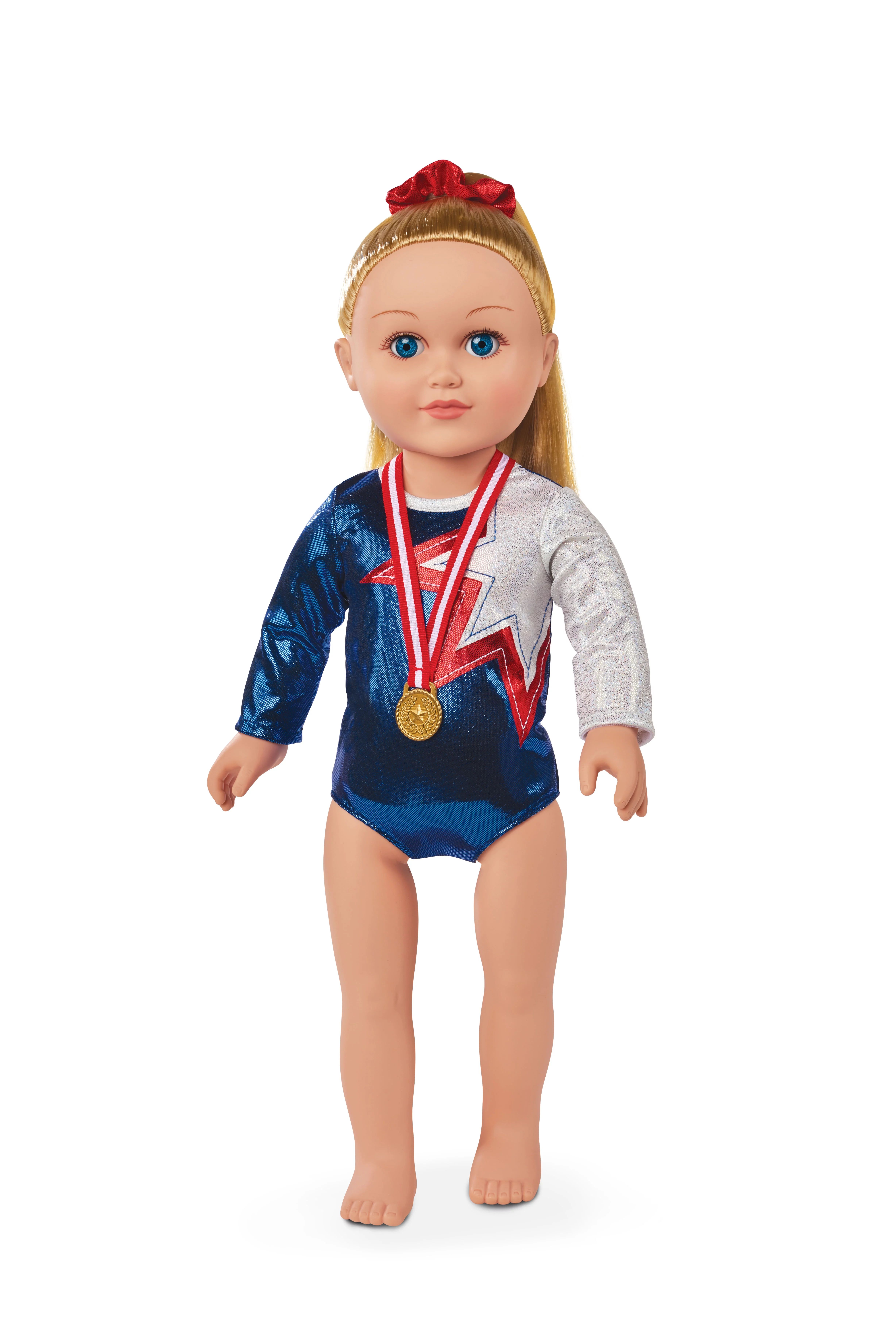 My Life As Poseable Professional Gymnast 18” Doll, Blonde Hair, Blue Eyes, Light Skin Tone - Wa... | Walmart (US)
