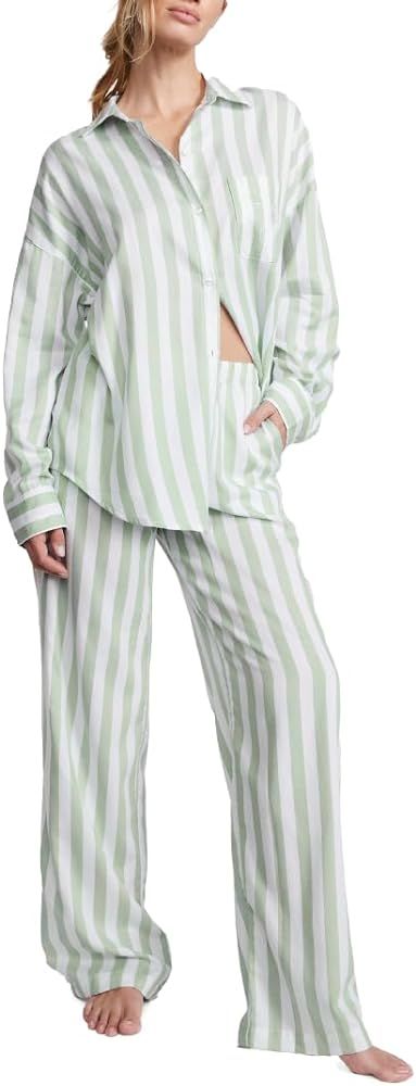 Victoria's Secret Cotton Modal Long Pajama Set, Women's Sleepwear (XS-XXL) | Amazon (US)