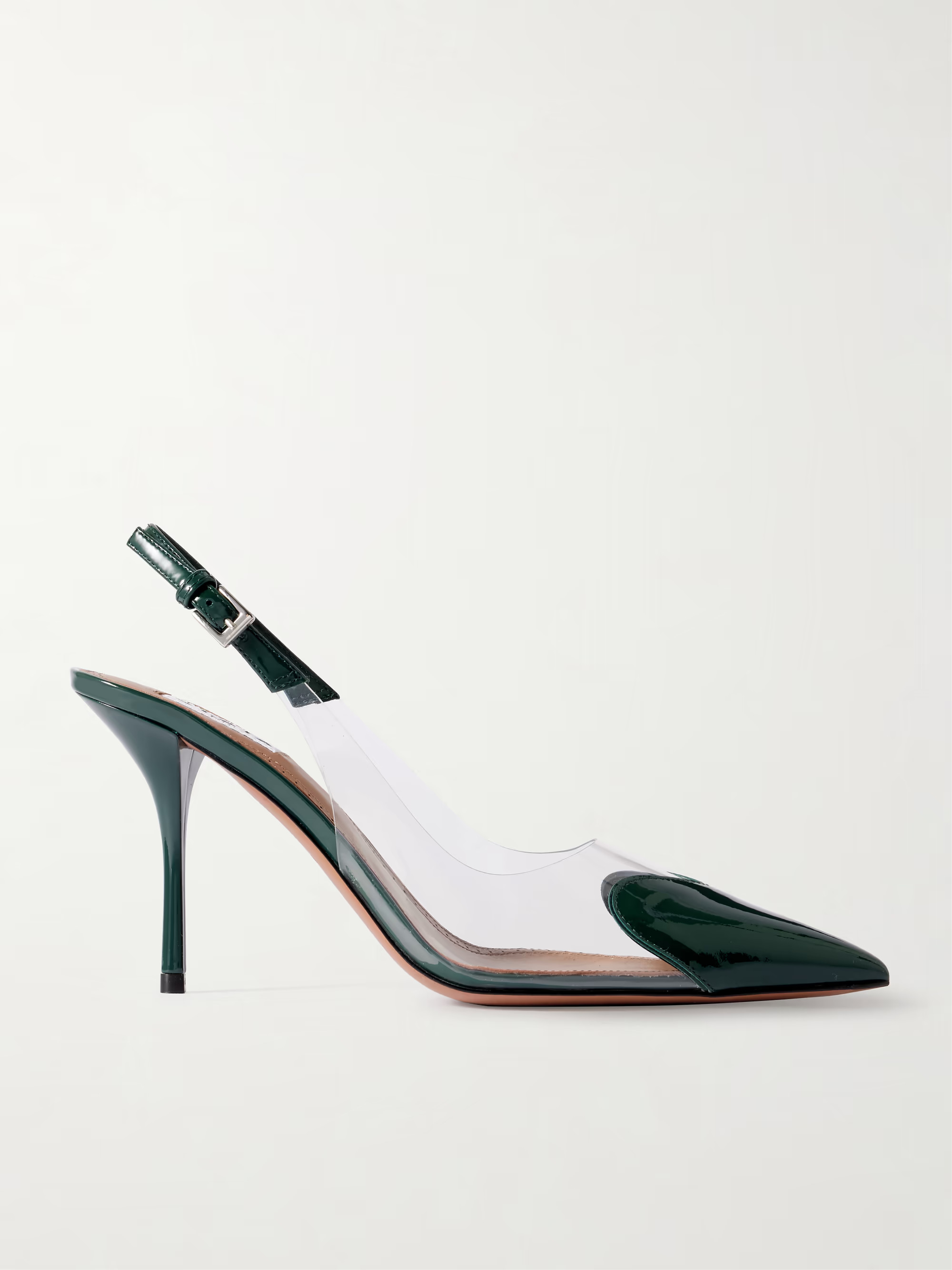 Le Cœur patent-leather and PVC slingback pumps | NET-A-PORTER (UK & EU)