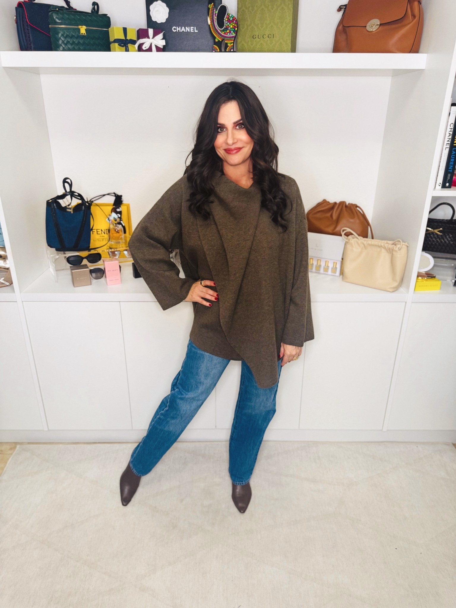 I love this sweater shall jacket . Perfect for the season. Super soft . Wearing a sm/ med #shallsweater #wintersweaterjacket 

#LTKOver40 #LTKSeasonal #LTKFindsUnder100