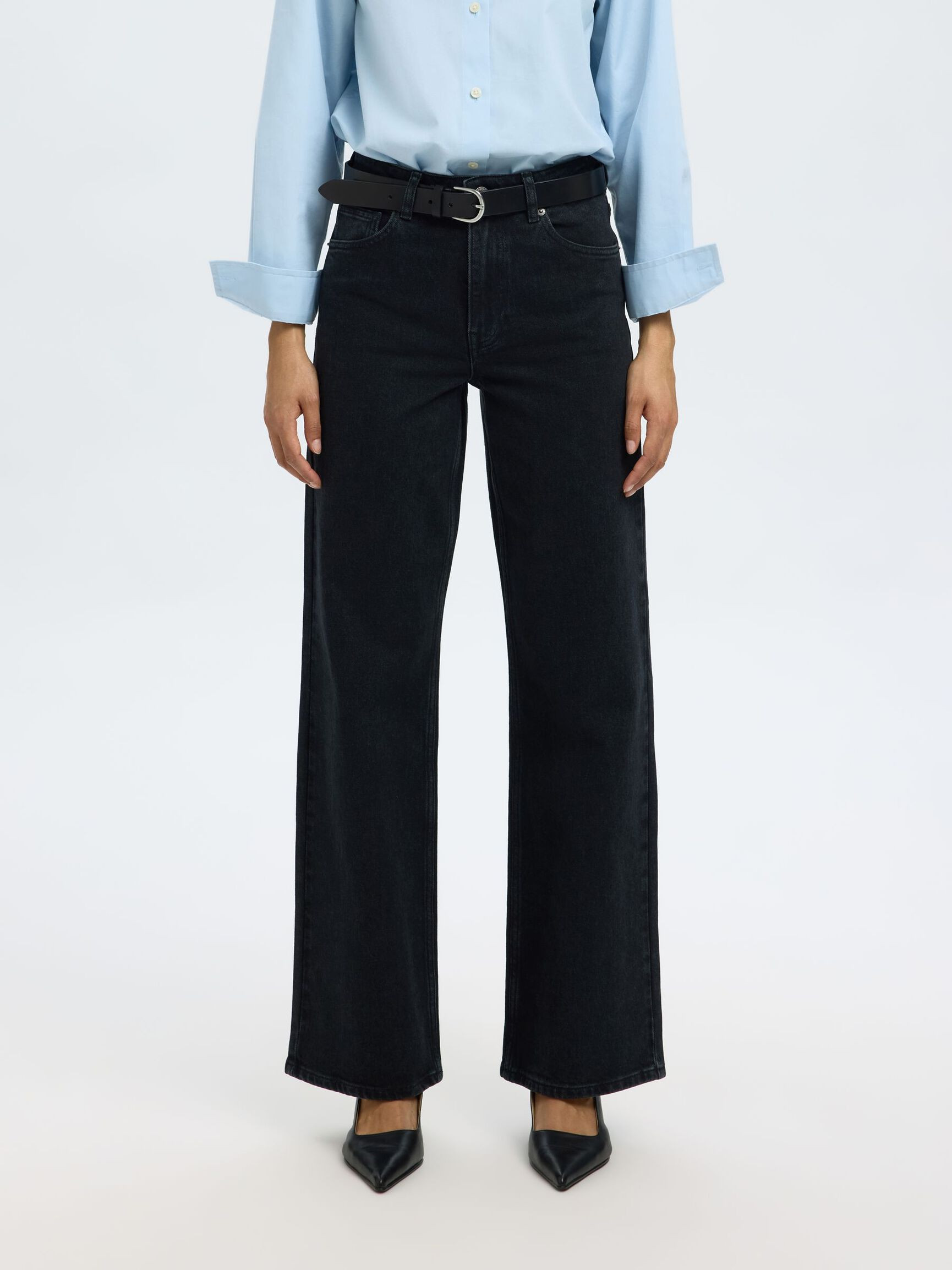 HIGH WAISTED WIDE LEG JEANS | Selected