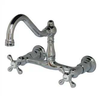 Kingston Brass Vintage 1.2 GPM Wall Mounted Bridge Bathroom FaucetModel:KS3241AX | Build.com, Inc.