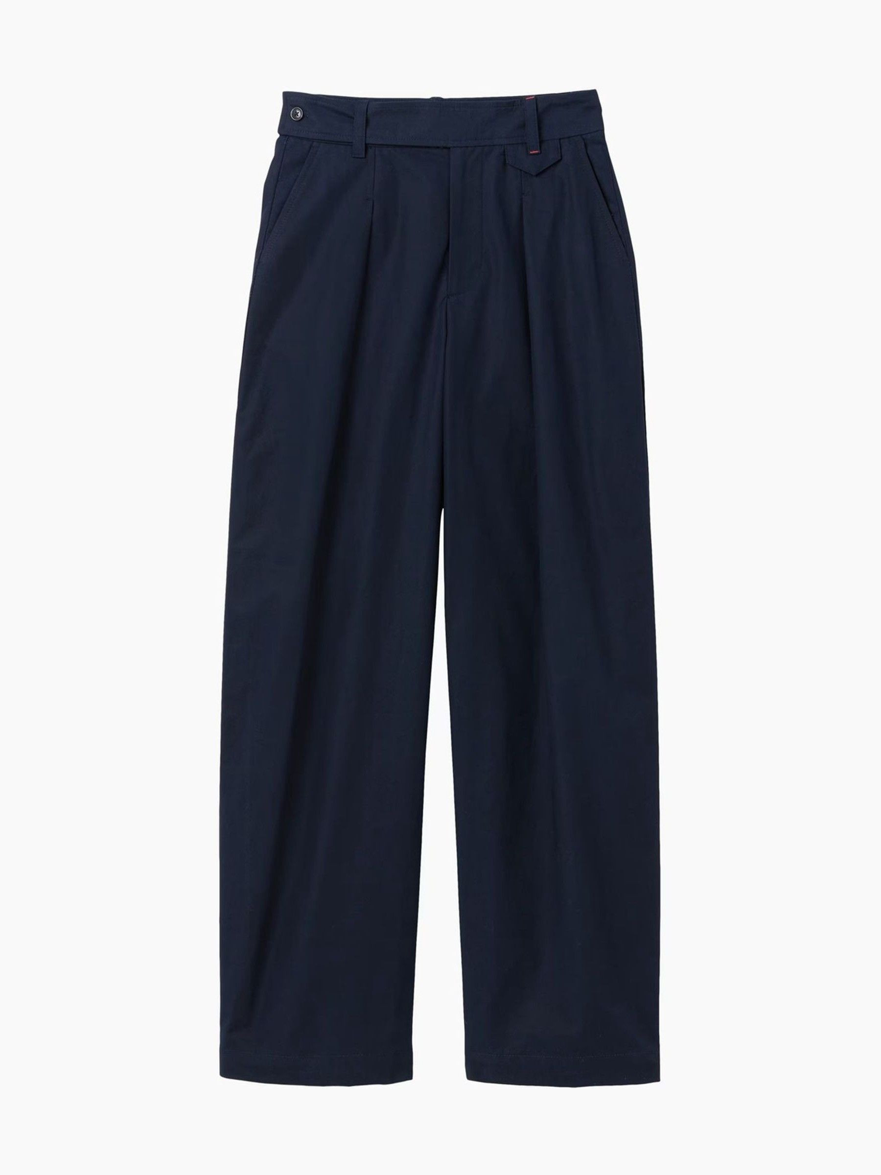 Gap x Victoria Beckham Navy High Waisted Pleated Arc Trousers | Gap | GAP UK
