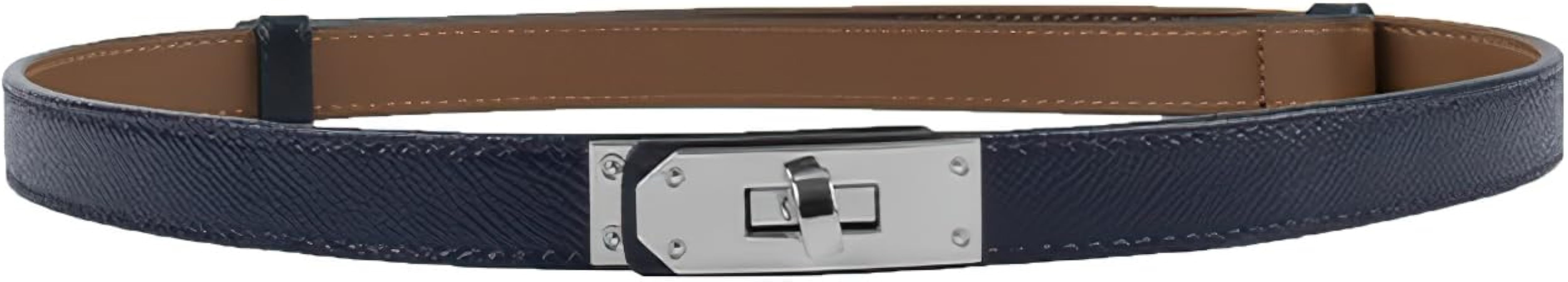 FENLDY Adjustable Thin Belts For Womens Skinny Belts For Dresses Womens Solid Color Alloy Turn Lo... | Amazon (US)