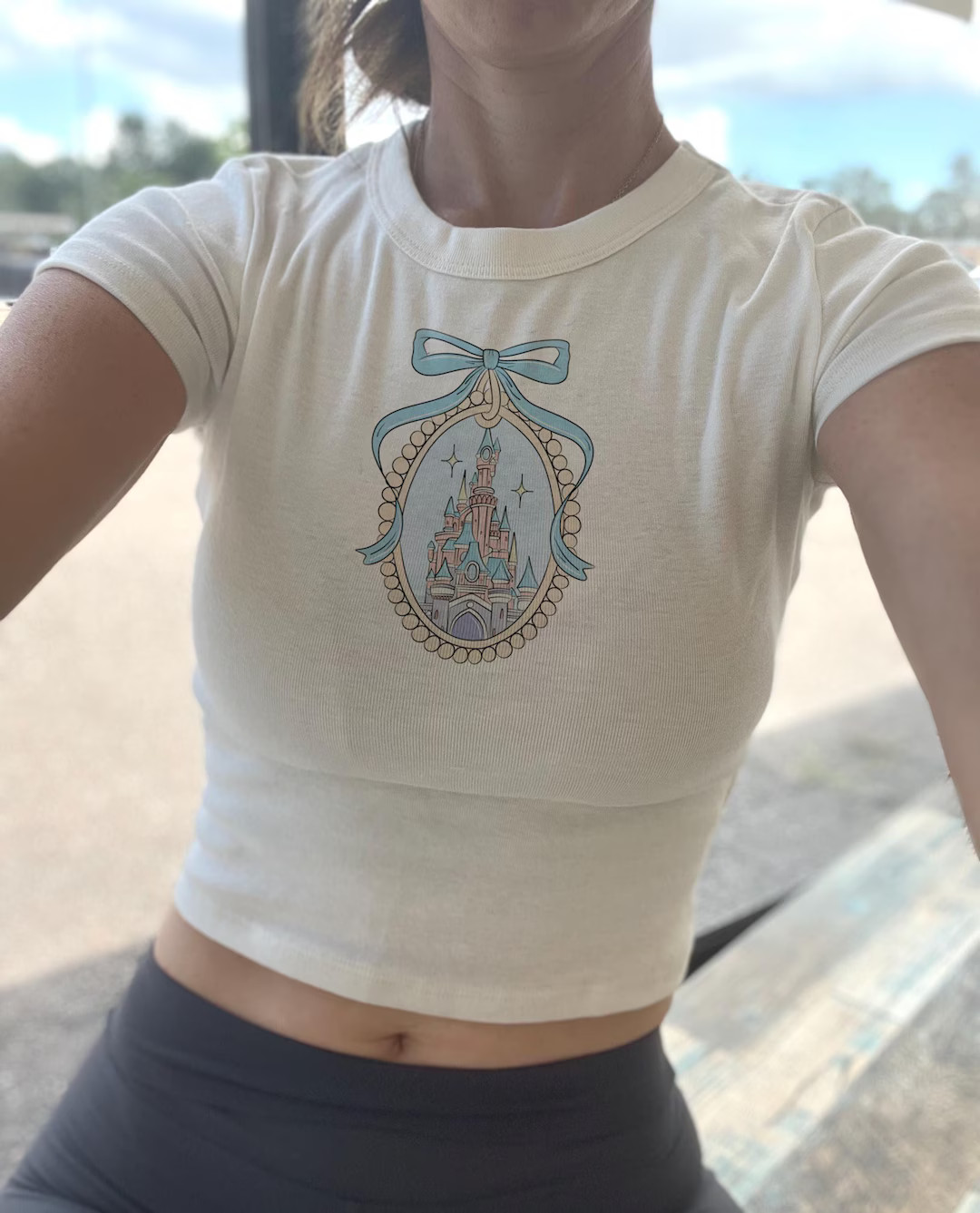 Cinderella's Castle Baby Tee, Walt Disney Castle Locket, Bow Mickey Crop Tank, Cute WDW Youth Tsh... | Etsy (US)