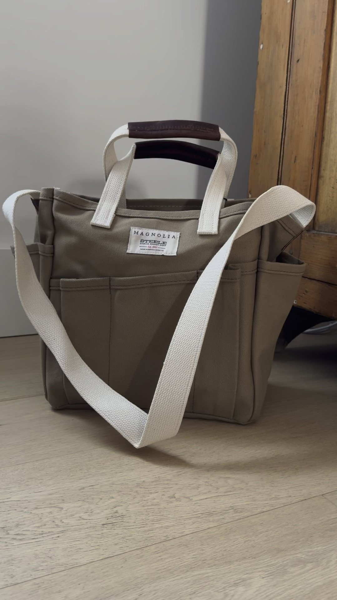 Magnolia Steele Canvas Utility Tote 

I recently got my hands on the Magnolia Steel Canvas Utility Tote, and I've got to say, I'm impressed! Being a gardener myself, this tote is a game-changer. It's American-made, which I love, and the design is so thoughtful. The nine pockets are a lifesaver – I can carry all my gardening tools and then some.

The green duck canvas material isn't just durable; it's also seriously stylish. And those leather grip handles? A total win for comfort. Plus, there's a reinforced shoulder strap that makes carrying a full load a breeze. The added Magnolia Market logo is a nice little touch.

Size-wise, it's just right (12" x 8" x 12") for my daily needs. Whether I'm out shopping or knee-deep in garden soil, this tote has become my go-to. Totally recommend it to anyone who needs a sturdy and stylish bag for their everyday adventures!

#LTKGiftGuide #LTKhome #LTKVideo