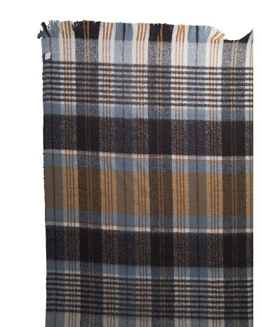 Faux Mohair Plaid Throw | TJ Maxx
