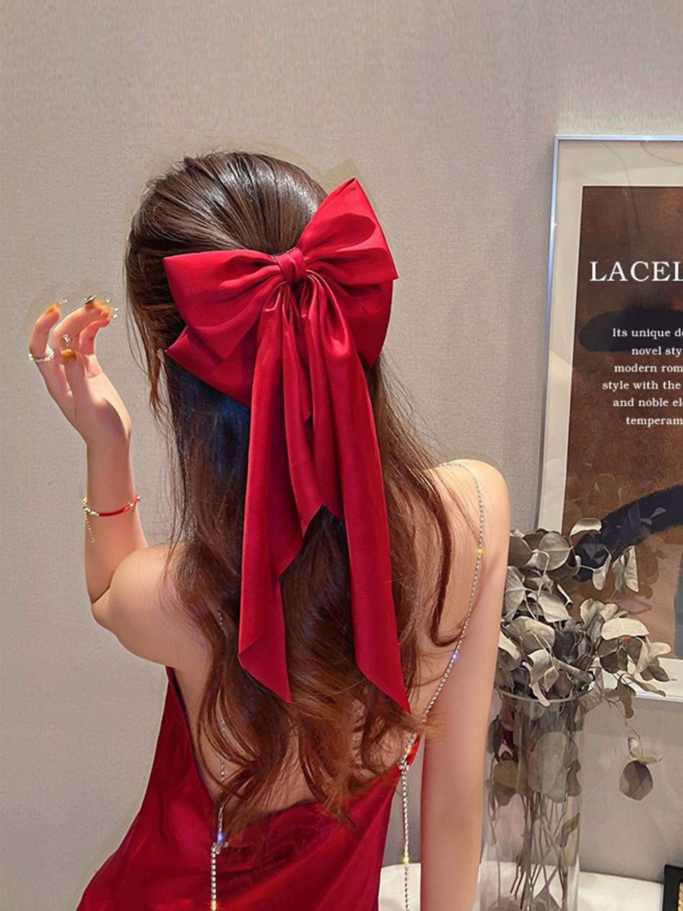 1pc Women Bow & Ribbon Decor Fashionable Hair Clip For Hair Decoration | SHEIN