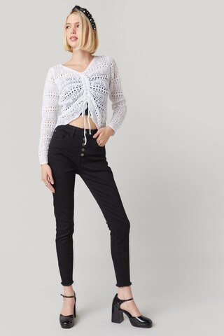 Harper Heritage High Rise Frayed Skinny Jeans | Francesca's