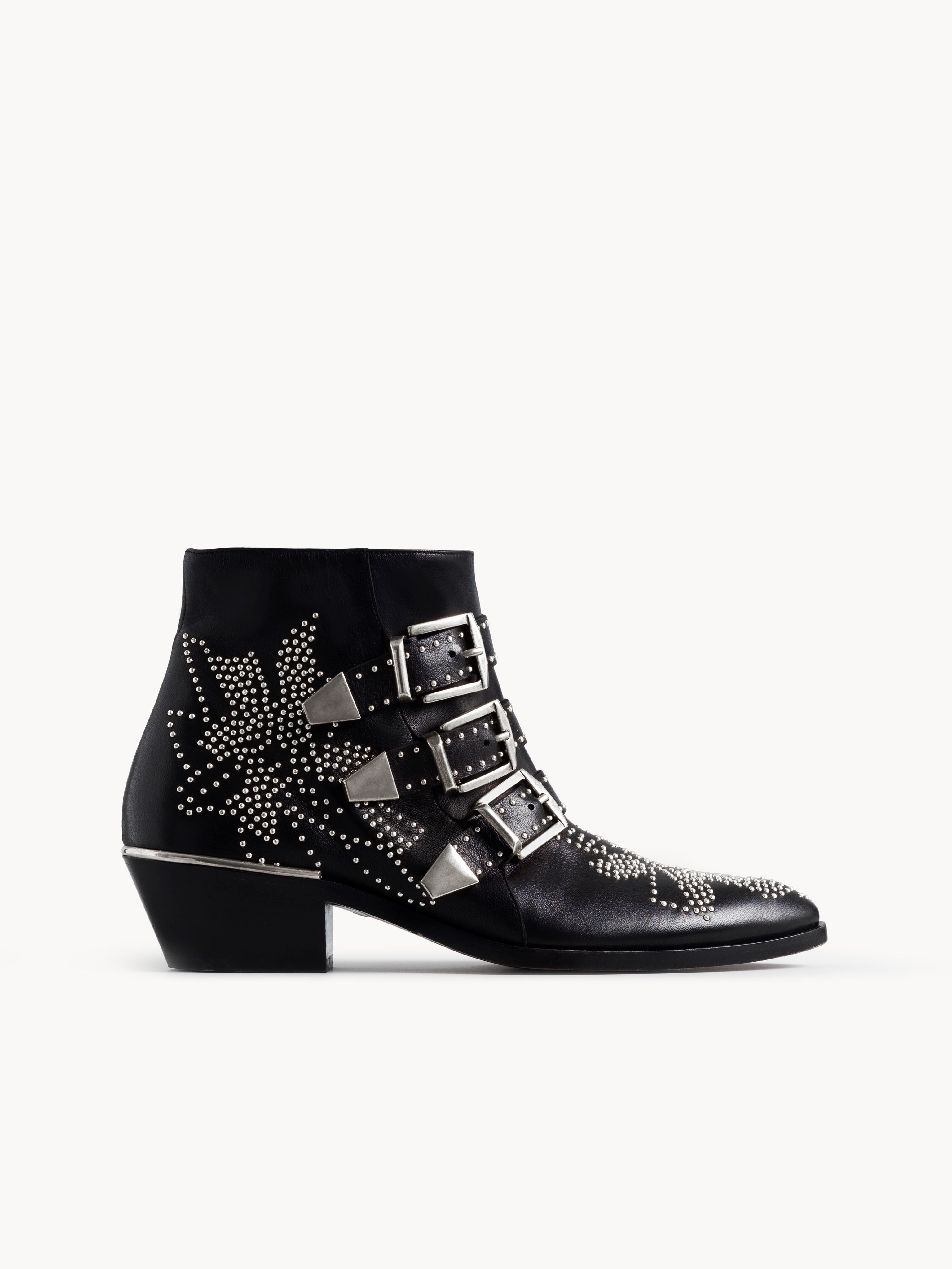 CHLOÉ Susanna short boots Black Size 5.5 100% Sheepskin | Chloe US