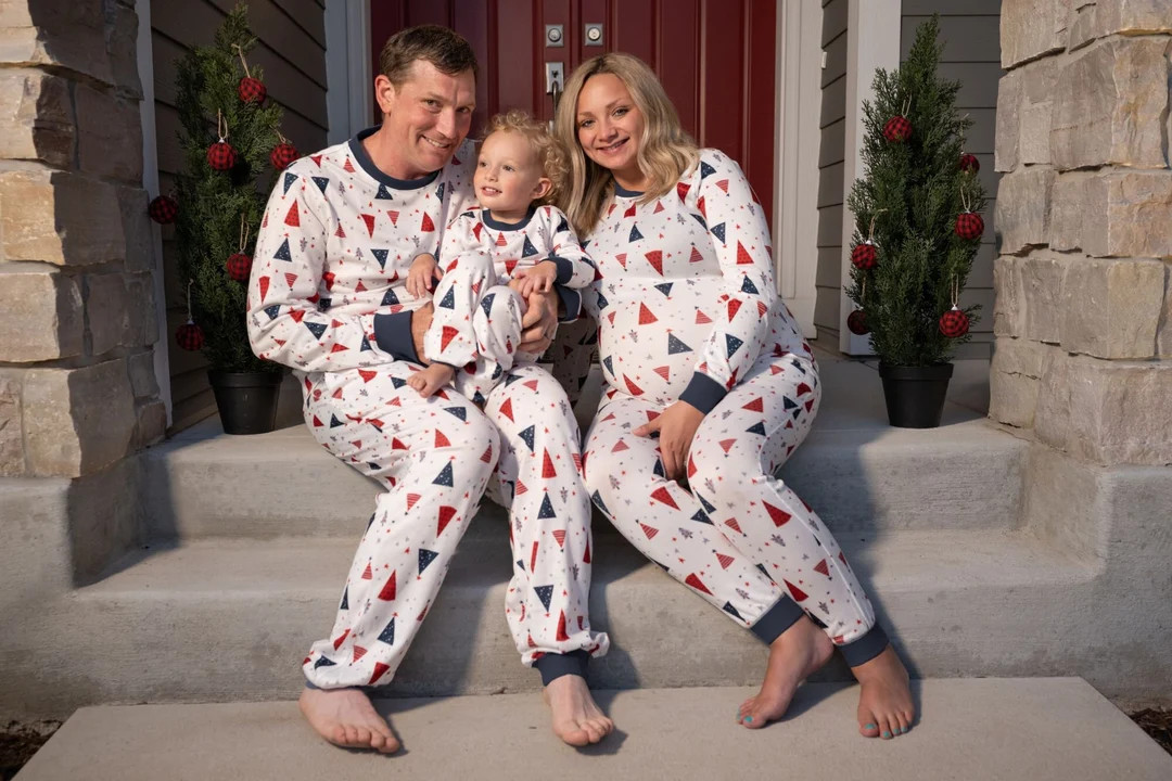 Matching Family Pajama Sets Christmas Pajamas Holiday Pajamas Family Pjs Modern Tree White Tree -... | Etsy (US)