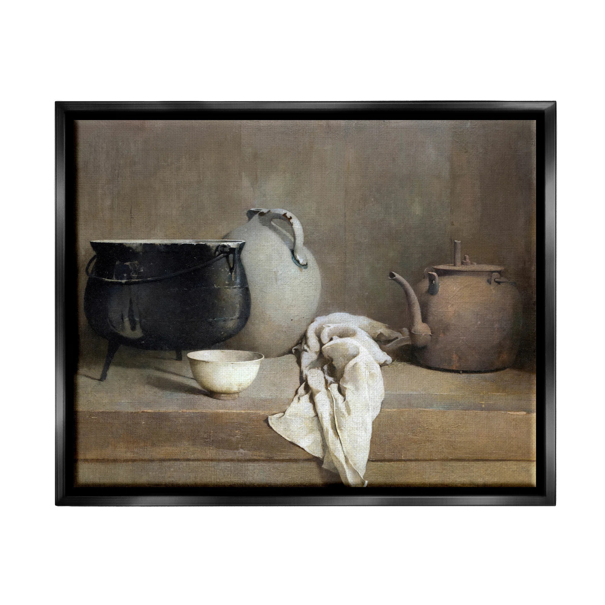 Red Barrel Studio® Classic Still Life Painting Framed Floater Canvas Wall Art Design By Lettered... | Wayfair North America