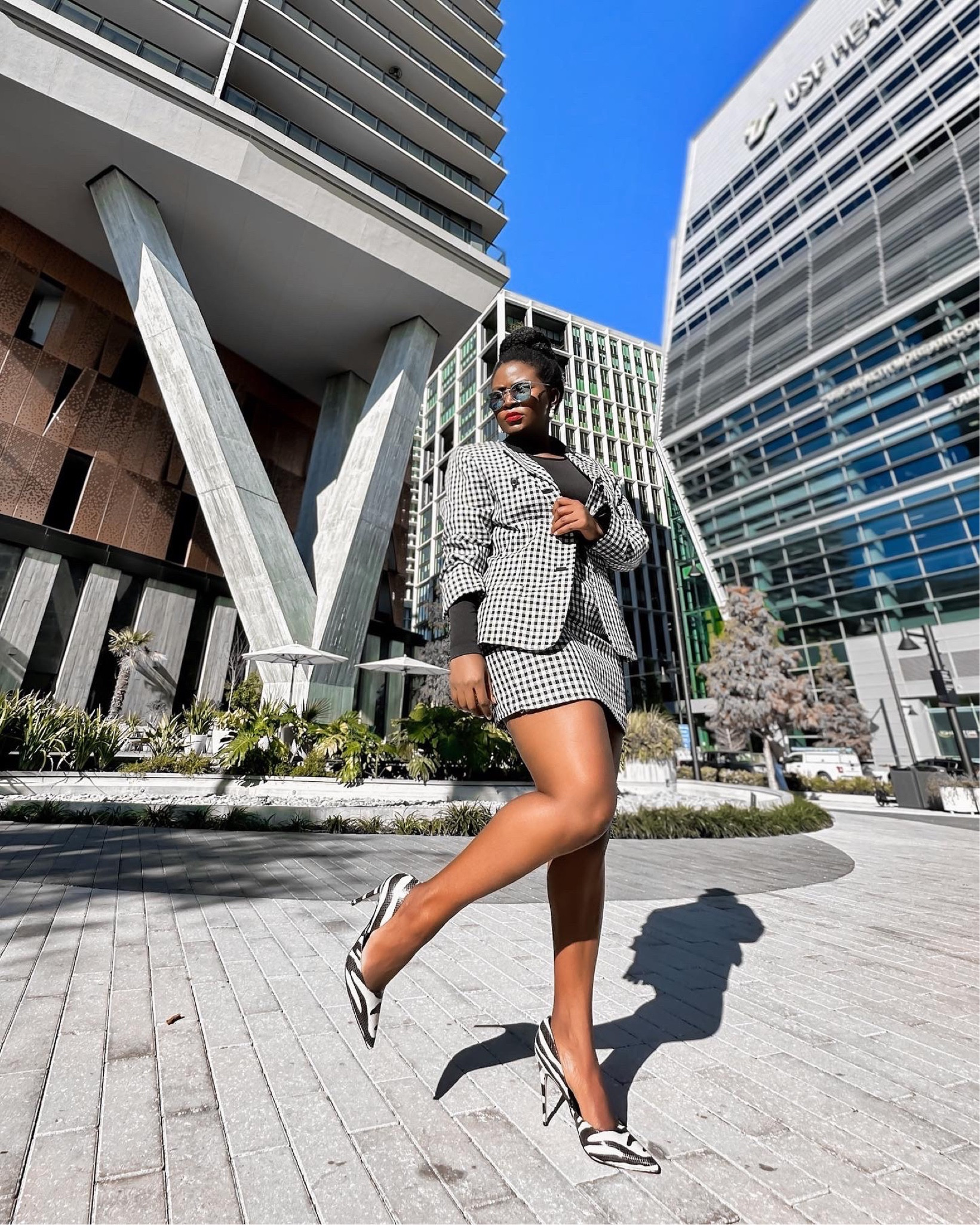 Two piece black and white suit, work outfit inspiration, comfortable zebra print pumps , Florida winter work outfits  

#LTKstyletip #LTKworkwear #LTKshoecrush