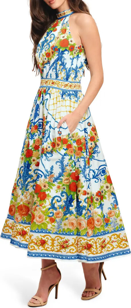 FLYING TOMATO Floral Sleeveless Cotton Maxi Dress | Nordstromrack | Nordstrom Rack