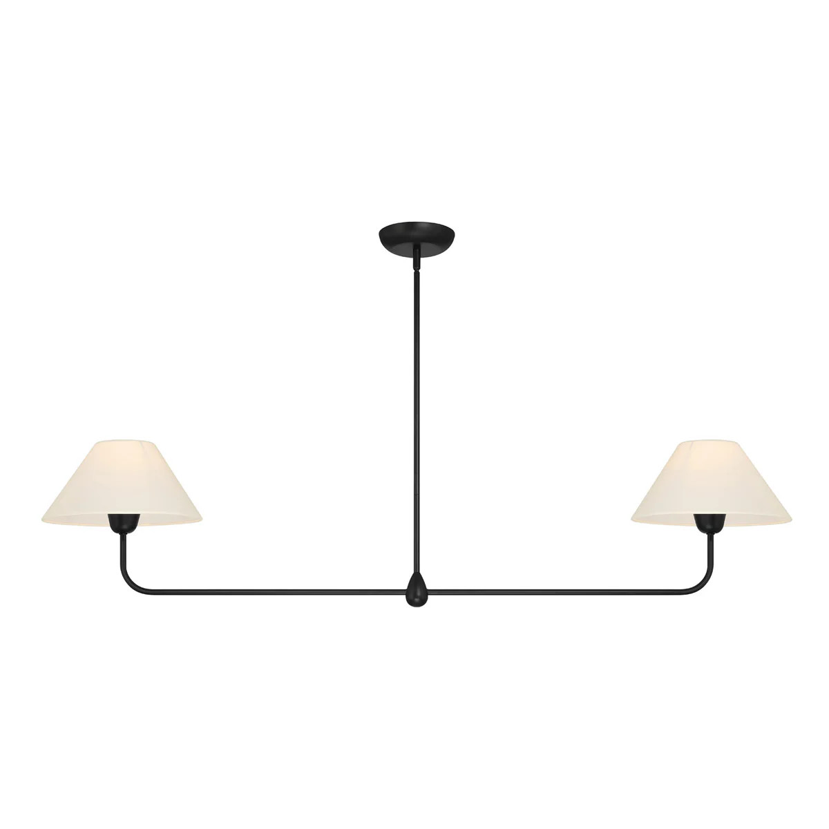 Holden 2 Shade Linear Pendant, Matte Black | Lights.com