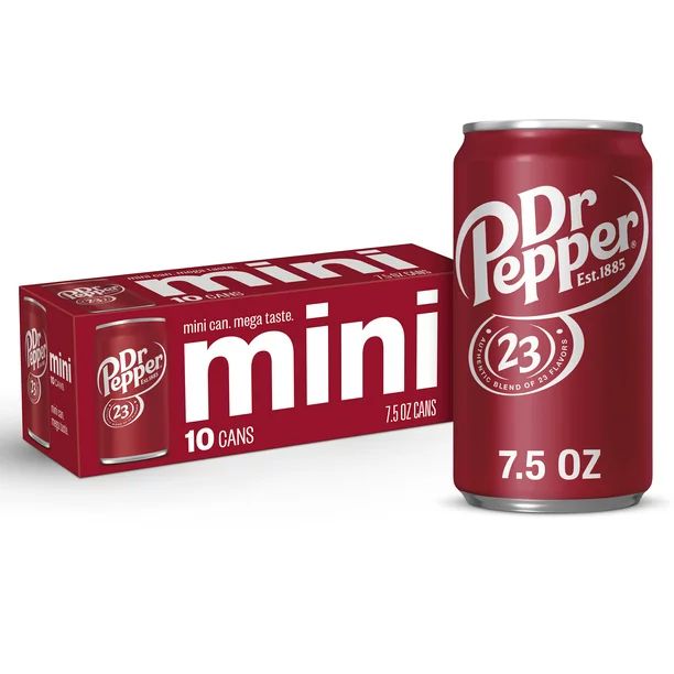 Dr Pepper Soda Pop, 7.5 fl oz cans, 10 pack | Walmart (US)