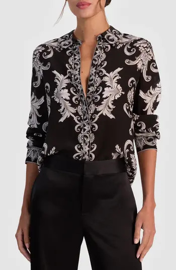 Willa Florentine Print Button-Up Shirt | Nordstrom
