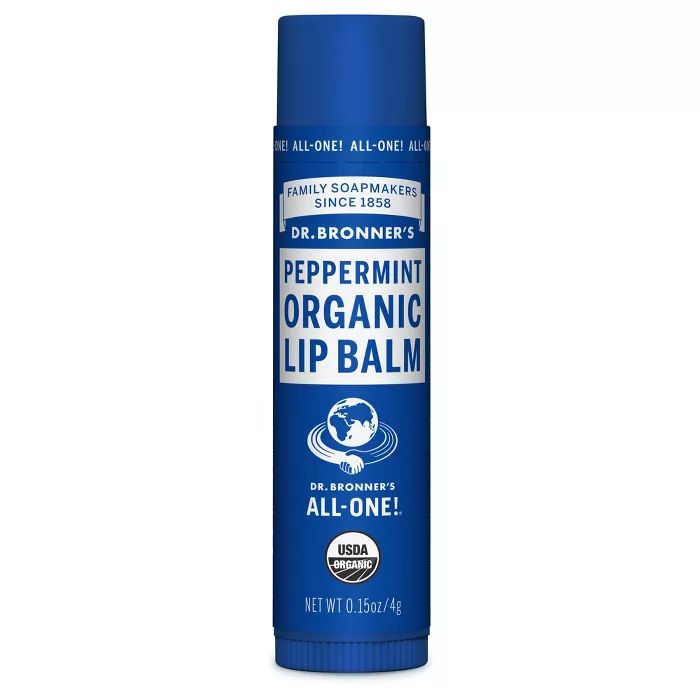 Dr. Bronner's Organic Lip Balm Peppermint - .15oz | Target