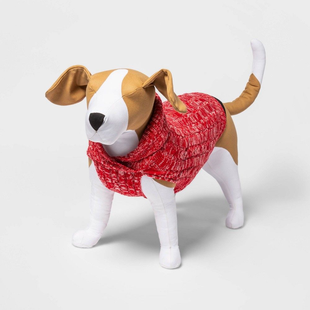 Marled Red Holiday Dog Sweater - L - Wondershop | Target