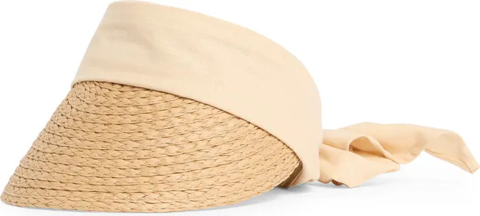 Vince Camuto Straw Tie Back Visor | Nordstromrack | Nordstrom Rack