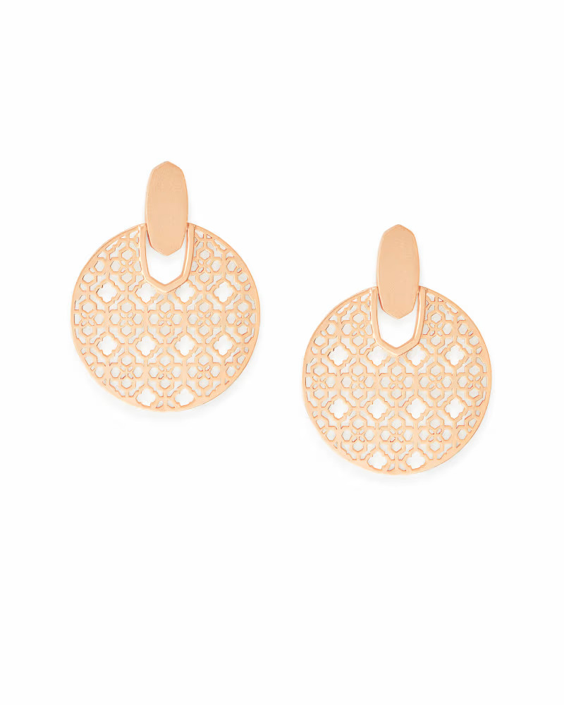 Didi Rose Gold Statement Earrings in Rose Gold Filigree | KendraScott | Kendra Scott