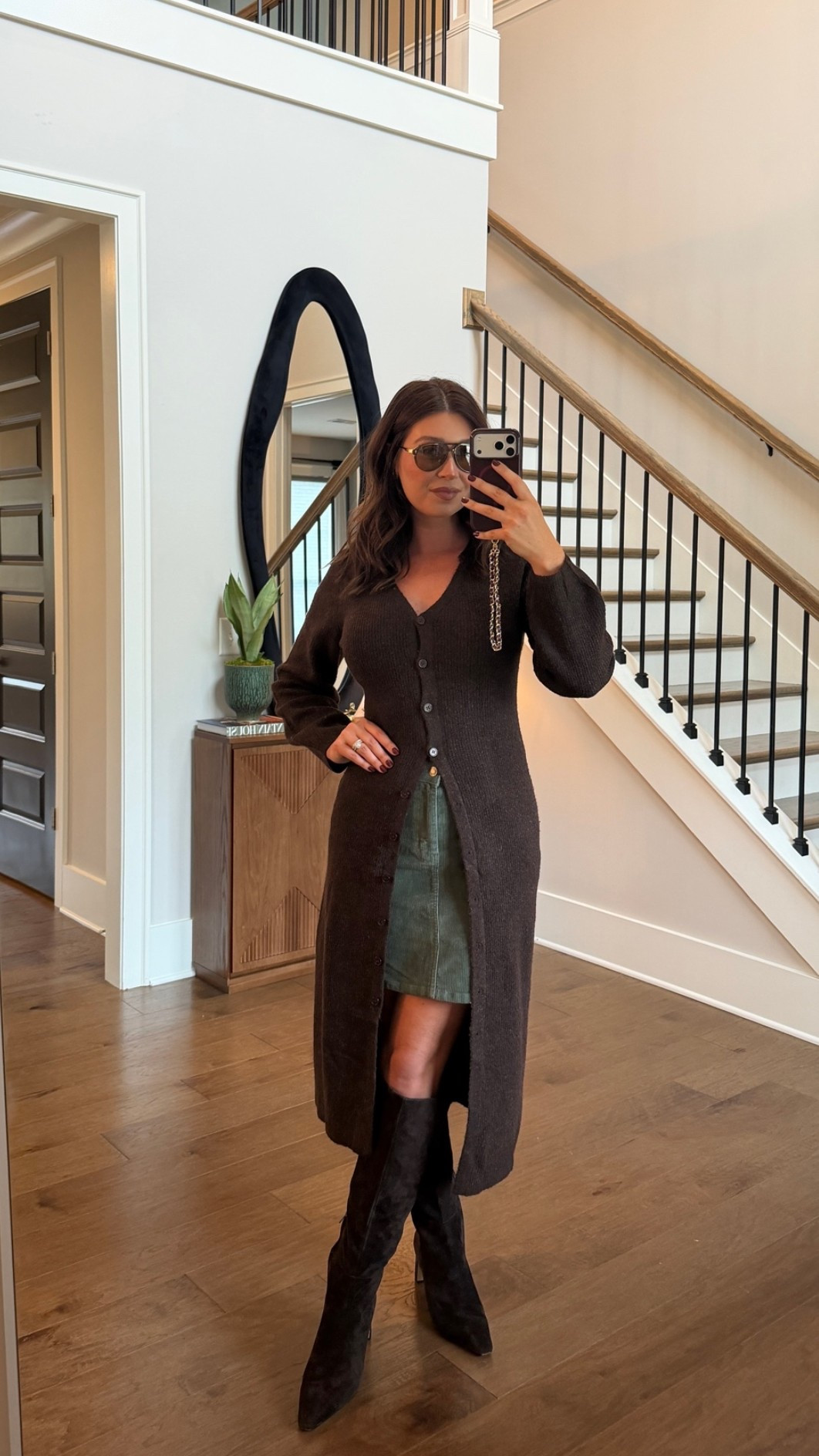 a little fall outfit inspo 

size small in cardigan & 4 in skirt. Skirt runs really big & I prob could have worn a 2 - typically a 6

5’7 • 145lbs

#LTKootd