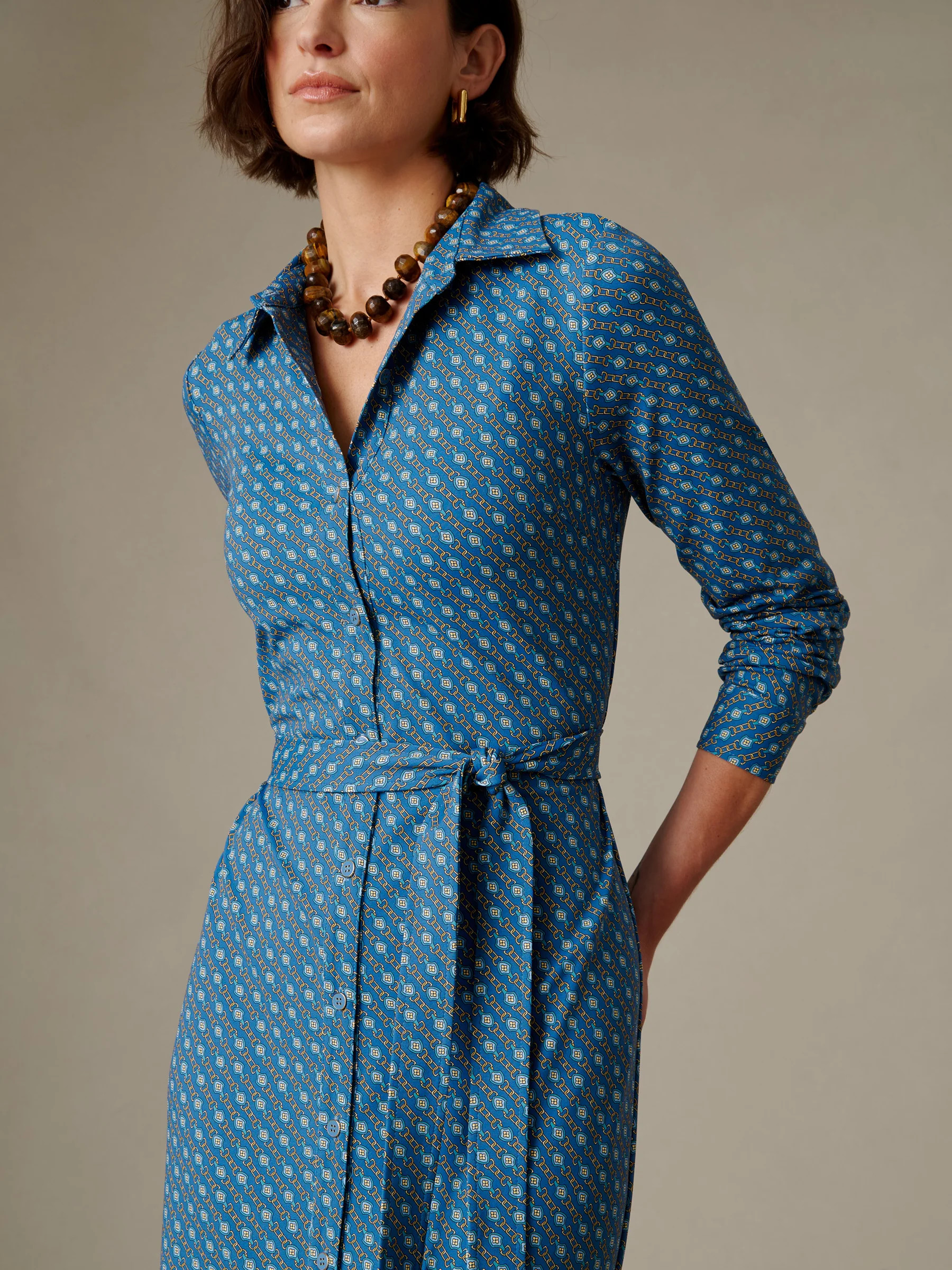 Teal/Aqua Regency Chain Amory Maxi Dress | Women's Dresses | J.McLaughlin | J.McLaughlin
