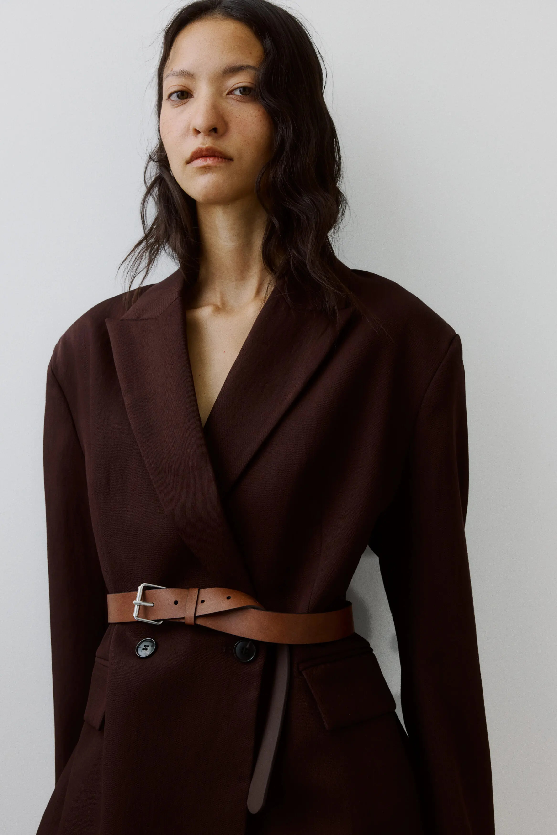 H&M Belted Double-breasted Blazer (Women) | Nordstrom | Nordstrom