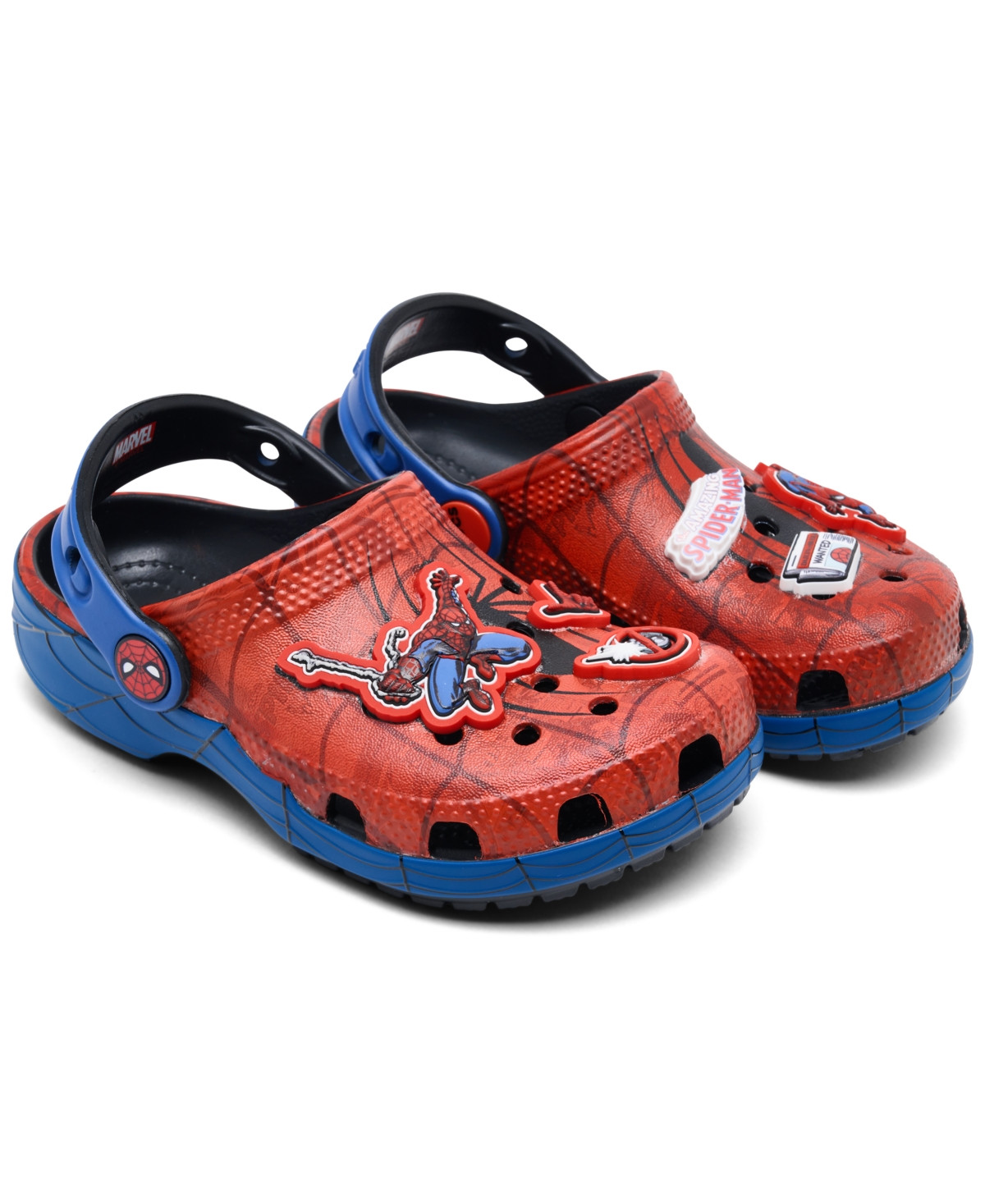 Crocs Little Kids Spider-Man Classic Clogs from Finish Line - Red, Blue | Macy's