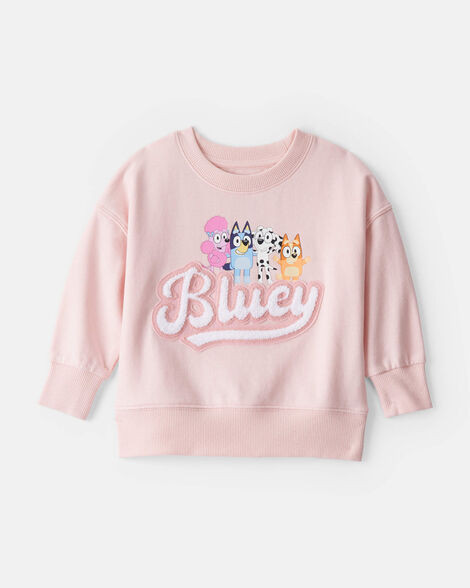 Baby Girl Bluey French Terry Pullover - Pink | Carter's Inc