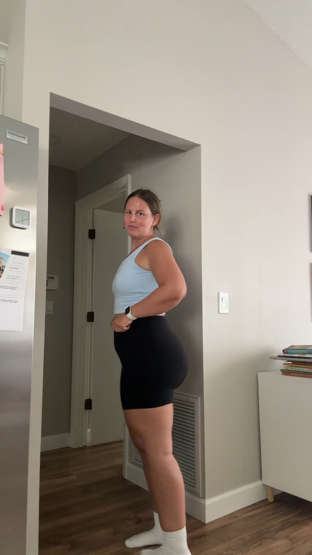 Wearing a XL in the shorts! 

#LTKMidsize #LTKActive