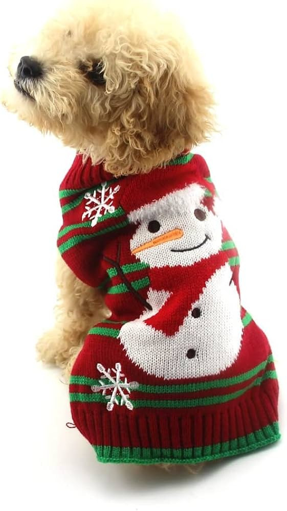 SHIAOMIN Dog Snowman Sweaters Xmas Dog Holiday Costume Year Christmas Clothes Pet Hoodies Small D... | Amazon (US)