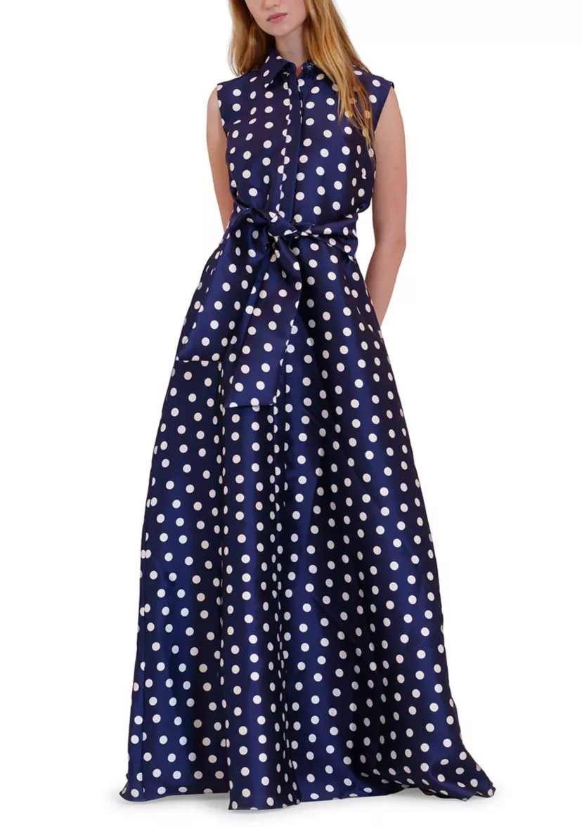 Women's Sleeveless Polka Dot Maxi Dress | Belk