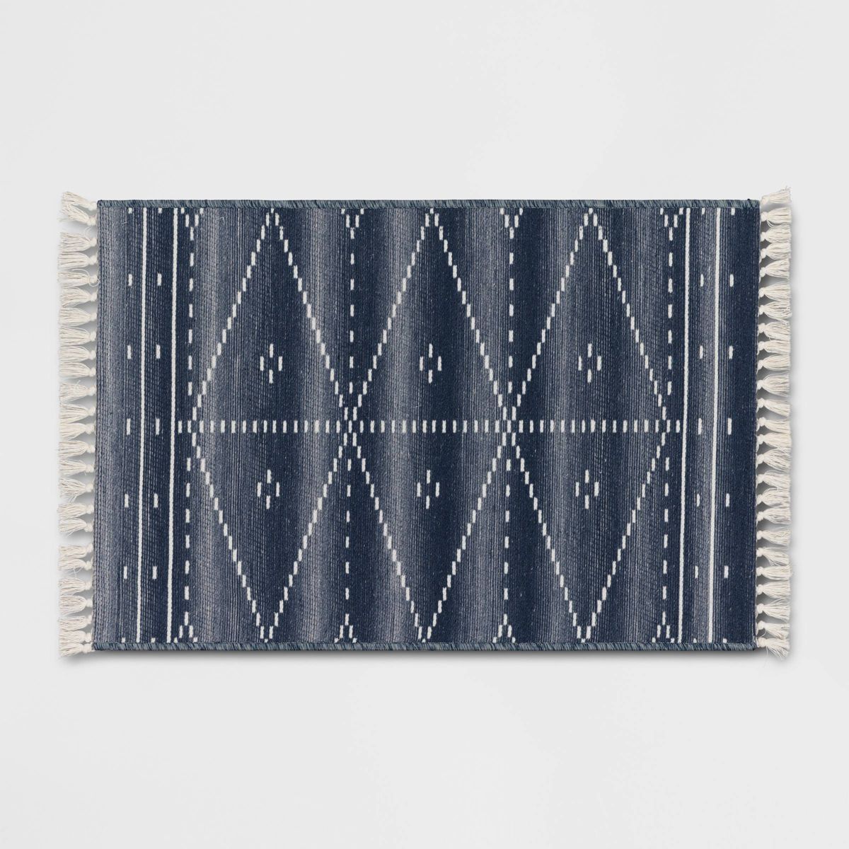 2'4"x3'9" Woven Tapestry Rug with Fringe Indigo - Threshold™ | Target