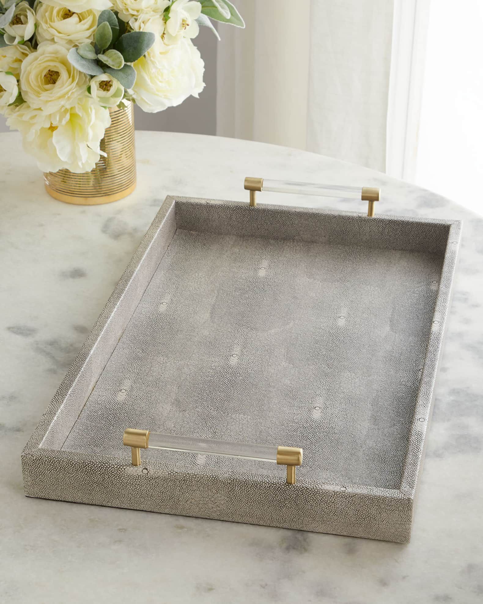 Jamie Young Shagreen Tray, 22"L | Neiman Marcus