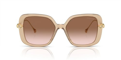 Swarovski SK6011 Sunglasses, Beige Transparent/Gradient Brown, 55 mm | Amazon (US)