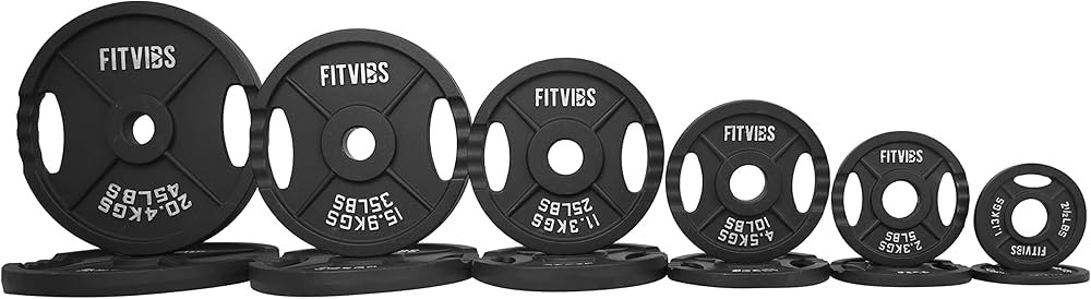 Signature Fitness Olympic 2-Inch Cast Iron Plate Weight Plate for Strength Training and Weightlif... | Amazon (US)