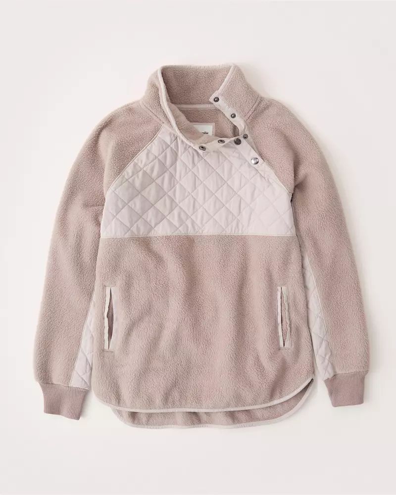 Asymmetrical Snap-Up Fleece | Abercrombie & Fitch US & UK