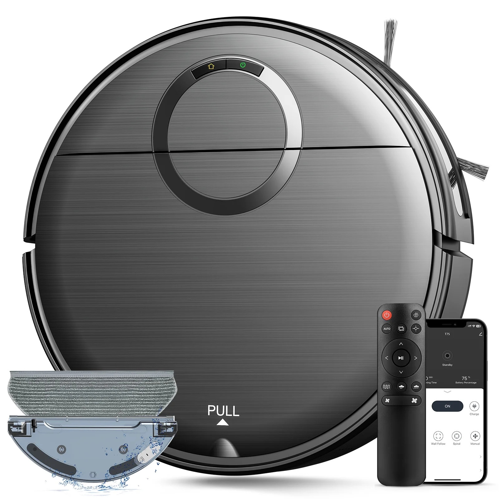 GOOVI Robot Vacuum and Mop Combo, Robotic Vacuum Cleaner with Schedule, Wi-Fi/App/Remote, Self-Charging, Slim, Ideal for Hard Floor, Pet Hair | Walmart (US)