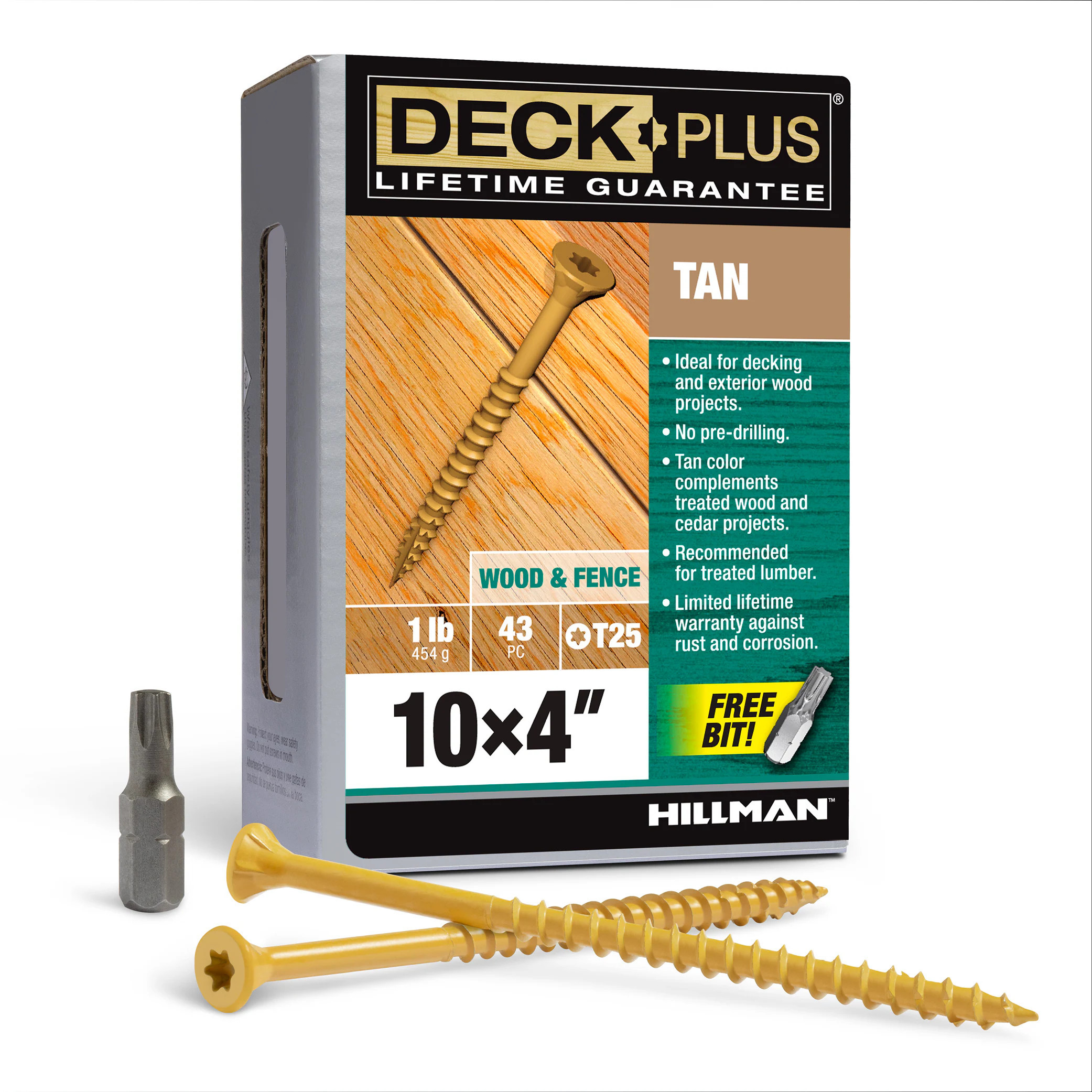 Deck Plus #10 x 4-in Wood To Wood Deck Screws (43-Per Box) | 48423 | Lowe's
