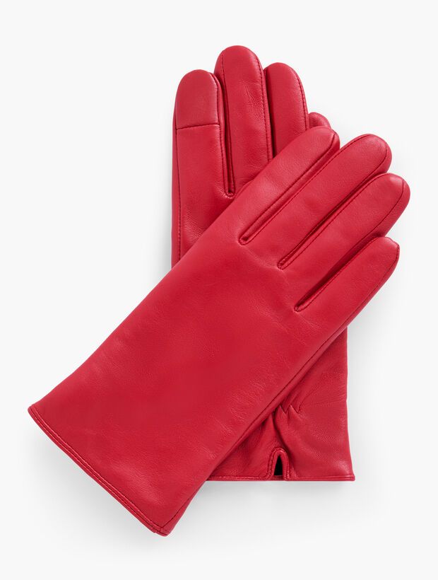 Tipped Trim Leather Gloves | Talbots