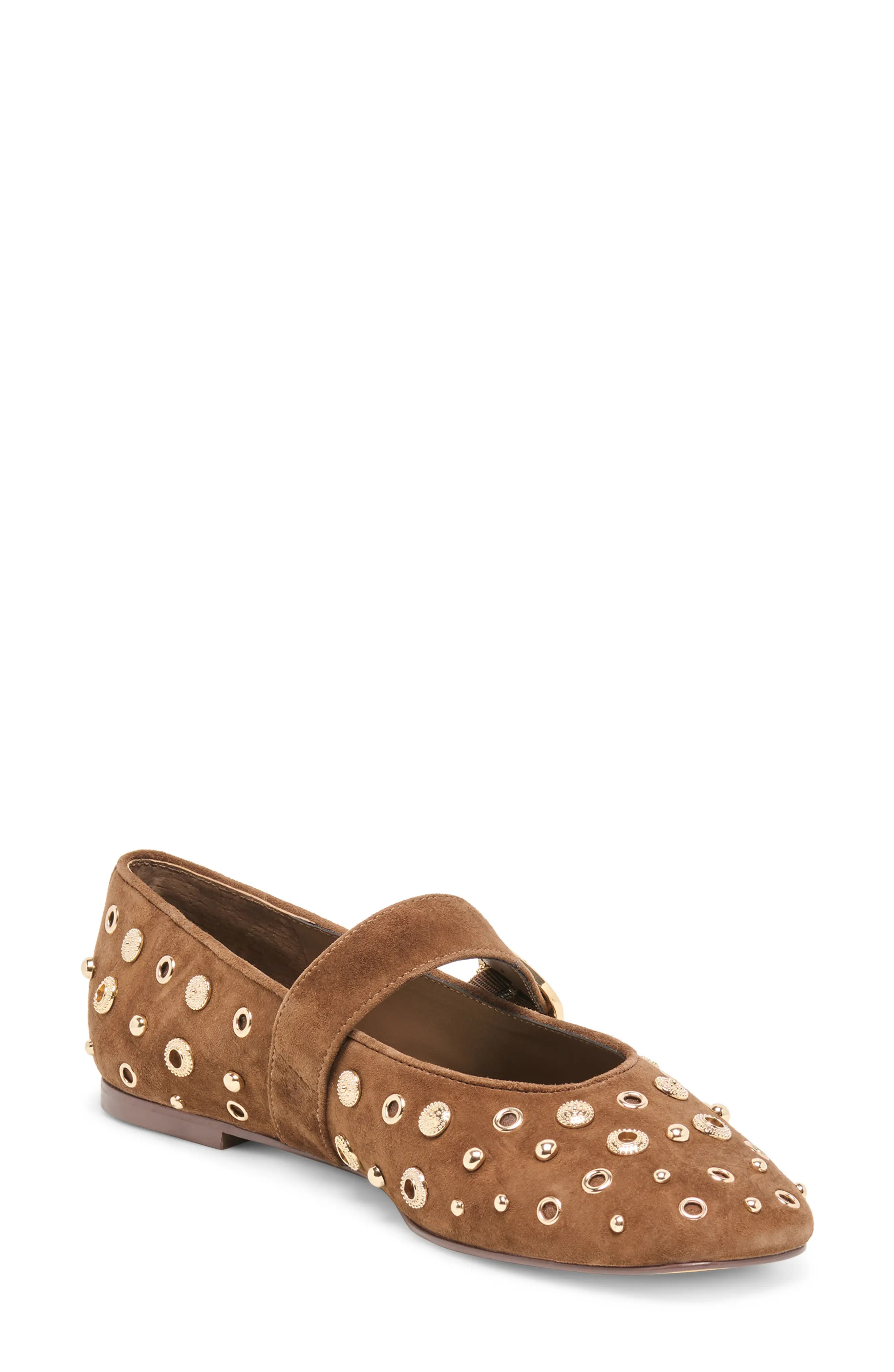 Dolce Vita Mella Stud Leather Mary Jane Flat (Women) | Nordstrom | Nordstrom