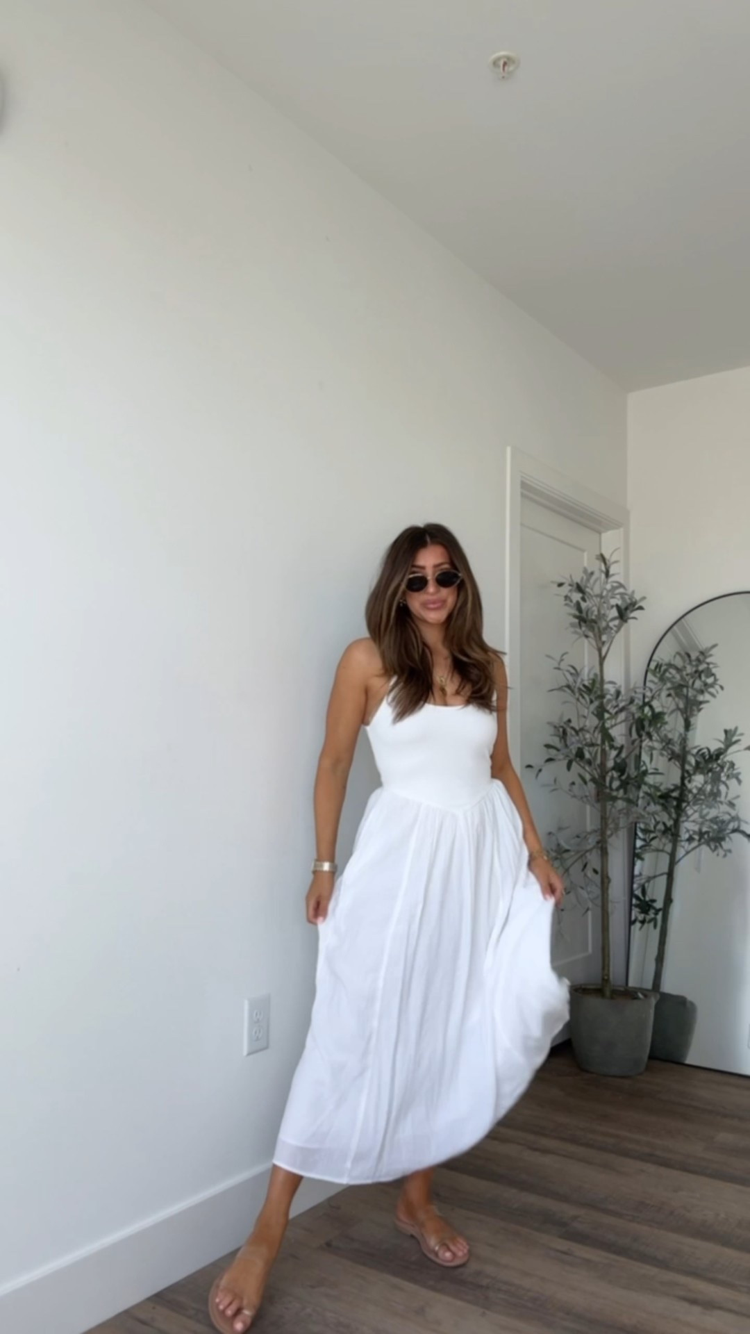 White maxi dress for spring from aerie. Wearing small. Vacation outfit. Resort wear. 

#LTKFindsUnder50 #LTKSeasonal #LTKStyleTip