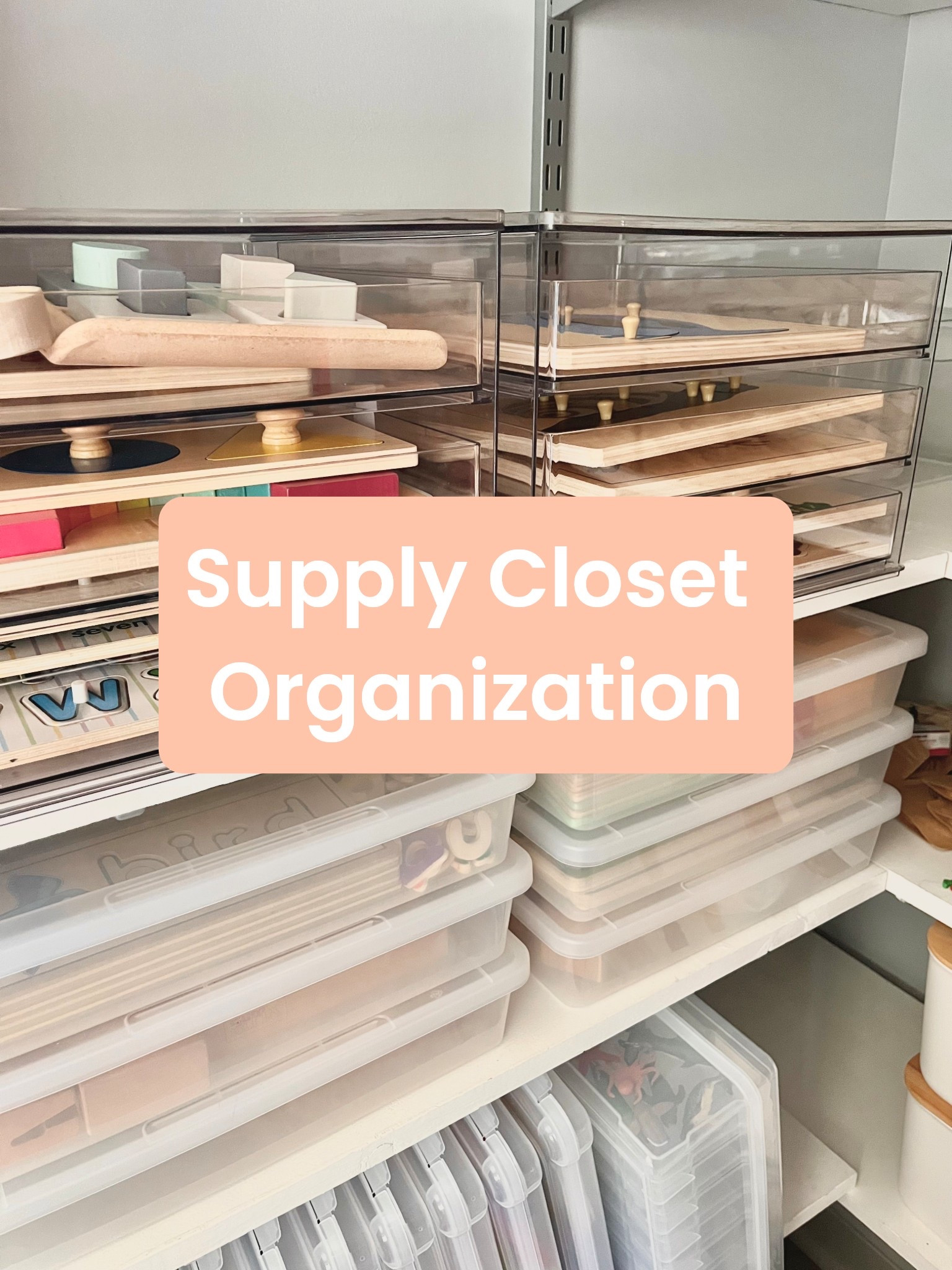 Here’s a sneak peek at what’s in our Storage Closet. This is where we’ll be keeping our out of rotation homeschooling materials, toys, books, and puzzles when they’re not in use. We’ll also be storing the kid’s completed work from previous years as well. 

#homeschooling #montessorihomeschooling #homeschoolsupplies #backtoschool #schoolsupplies #homeschoolmaterials #homeschoolstorage #toyorganization #puzzleorganization #organization